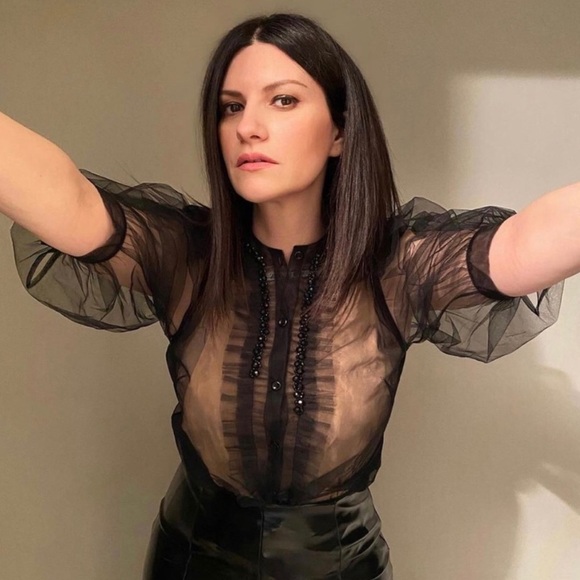 Simone Rocha x H&M Puff Sleeved Black Tulle Blouse - Picture 5 of 16